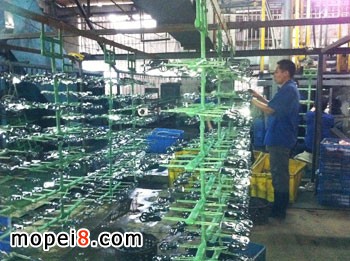 摩托車配件電鍍加工工序之上掛