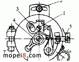 長江750D摩托車分電器的結(jié)構(gòu)圖