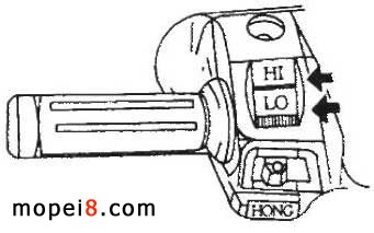 摩托車前照燈變光開關超車信號開關喇叭按鈕和轉向燈開關把手開關