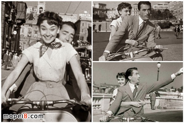 羅馬假日VESPA小摩托車載著女神奧黛麗赫本