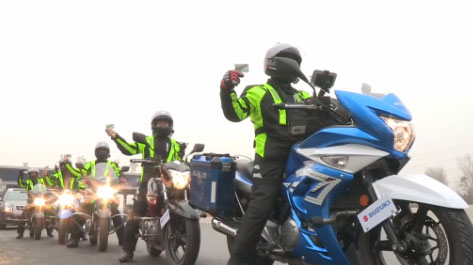 GW250自由之旅車隊在北京合法上高速