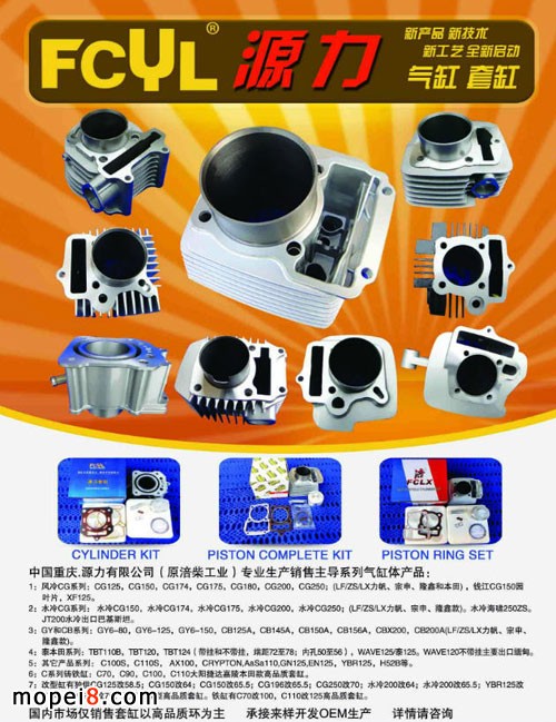 重慶涪陵源力FCYL摩托車缸體